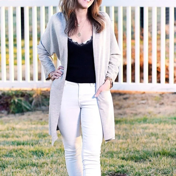 Donni  Ribbed Open Front Cardigan - Picture 1 of 7